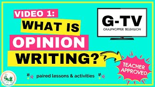 What is Opinion Writing For Kids  Video 1  4th grade [upl. by Nivram]