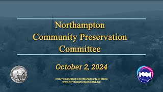 Community Preservation Committee 10224 [upl. by Ynavoj]