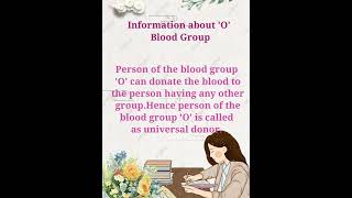 Information about O blood group O blood groupWorld Of Science [upl. by Nahseez]