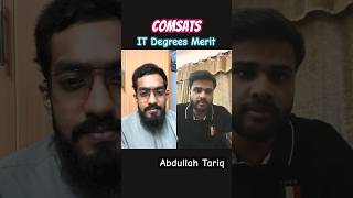 COMSATS Islamabad Merit  Abdullah Tariq comsatuniversity cui comsatsislamabad [upl. by Cohligan]