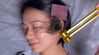 Ear Cleaning ASMR  Eyebrow trimming  Eye Spa  Scalp Massage [upl. by Bruni]