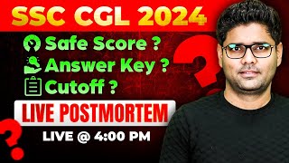 Live Postmortem of SSC CGL Cutoff 2024 SSC CGL Answer KeySafe ScoreExam Pattern By Abhinay Sharma [upl. by Favian]