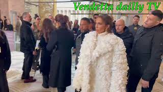 Jennifer lopez arrive at the Schiaparelli show jenniferlopez jlo schiaparelli parisfashionweek [upl. by Anerrol]