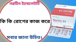 Nortin 25 mg tablet এর কাজ কি  nortin 25 mg bangla  nortin 10 mg tablet [upl. by Strong]