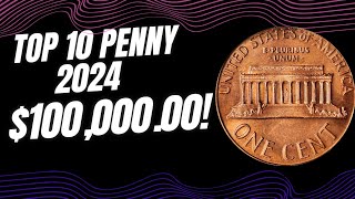 TOP 10 COINS WORTH MONEY PENNY 2024 [upl. by Nylzor]