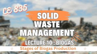 Lecture 10  Biogas  Stages of Biogas  Solid Waste Management  Environmental Engineering  3 [upl. by Anreval491]