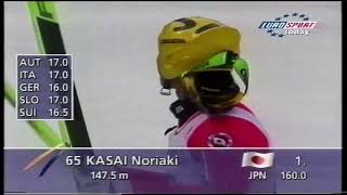 Noriaki Kasai  1475m  Planica 22031998  HILL RECORD  HQ [upl. by Capone]