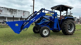 MINI tractor loader attachment on Sonalika Tiger 55 Di Arun Agro industries m95897155449827593541 [upl. by Yrdnal]