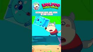 EXTREME HIDE AND SEEK IN ONE COLOR  Funny Stories for Kids  Wolfoo Family shorts [upl. by Betty]