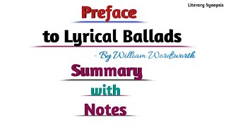 Preface To Lyrical Ballads By William Wordsworth  Summary With Notes🔥 [upl. by Willcox]