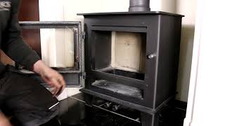 Replacing Firebricks and Baffle Plate on a Clock Blithfield 5kW Stove [upl. by Anhpad]