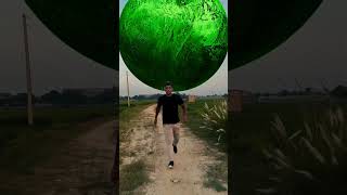 Green Planet Falling On Earth 😯 viralshorts shorts vfx shortsfeed shortsyoutube [upl. by Annohsal]