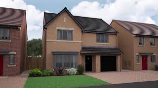 Miller Homes  Oakwood Grange Hazlerigg Newcastle Upon Tyne  CGI Development Video [upl. by Vasileior]