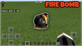 MCPE Tutorials Working Fire Bomb using Commands [upl. by Ahsimac439]