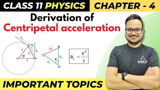 Derivation of Centripetal Acceleration  Class 11 Physics Important Topics [upl. by Armand]