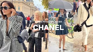 CHANEL 🇫🇷STREET STYLE SPRING SUMMER 2024 ⚜️SPRING 2024 TRENDS PARIS FASHION WEEK voguefrance [upl. by Adihsar]