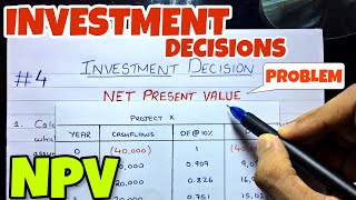 4 Net Present Value NPV  Investment Decision  Financial Management  BCOM  BBA  CMA [upl. by Greg]