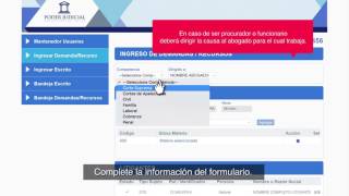 Ley de Tramitación Electrónica Ingreso de demandas y escritos en Oficina Judicial Virtual [upl. by Holmun]