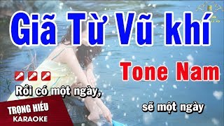 Karaoke Giã Từ Vũ Khí Tone Nam Nhạc Sống  Trọng Hiếu [upl. by Ydnak]