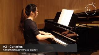 ABRSM GRADE 1 2017amp2018 Piano Exam Pieces A2  Canaries [upl. by Acina379]