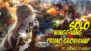 SOLO NINGGUANG vs PRIMO GEOVISHAP  ft zhonglis shield  GENSHIN IMPACT [upl. by Yelmene511]