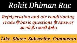 Rac mcq questionsrac objective questionsrefrigeration and air conditioning objective questions [upl. by Aliakim]