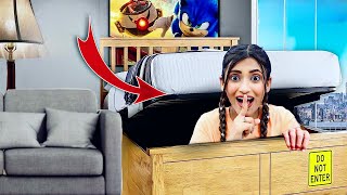 I Build A Hidden SECRET ROOM In My House 🏠  haunted store room  😭  SAMREEN ALI [upl. by Lleynod]