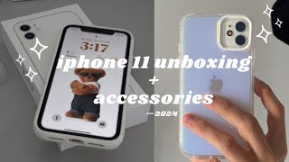 iphone 11 unboxing in 2024  accessories [upl. by Charlet]