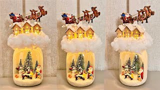 DIY Christmas Ideas Decoratiuni de Craciun Reciclare borcan peisaj de iarna in borcan [upl. by Guenevere409]