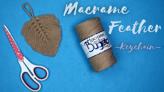 Macrame Feather Keychain  DIY Projects  Handmade [upl. by Anayk678]