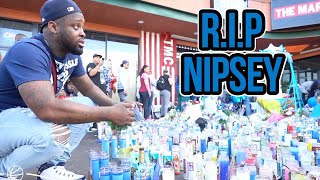 Paying Respects To Nipsey Hussle In His Neighborhood [upl. by Spiegel]