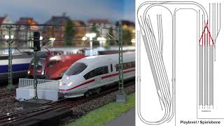 Moderne MärklinH0Anlage Update 1  Überblick mit Gleisplan – Modellbahn mit Oberleitung ICE [upl. by Suravart574]