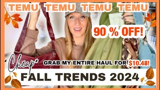 🔥🍂TEMU FALL HAUL YALL  INCREDIBLE FALL 2024 TRENDS FOR CHEAP CLOTHES BAGS amp MORE temu temuhaul [upl. by Icrad858]