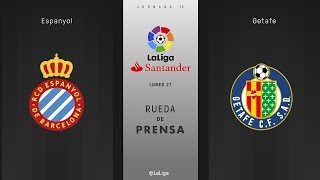 Rueda de prensa Espanyol vs Getafe [upl. by Brecher]