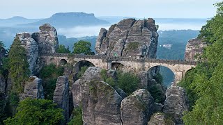 Bastei híd  Bastei Bridge  Basteibrücke   Szász Svájc Nemzeti Park  Németország [upl. by Betthezel]