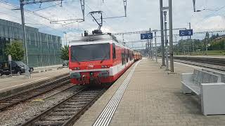 Ein RHB BDeh 25 36 Rorschach  Heiden  Bahn bei der Abfahrt in Rorschach [upl. by Marcelia581]