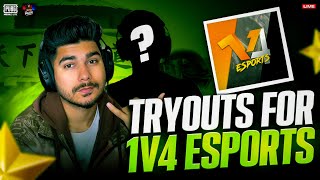 PUBG MOBILE LITE LIVE  TRYOUTS FOR 1V4 ESPORTS COMPETITIVE [upl. by Egroej]