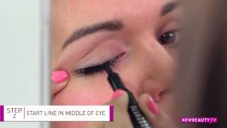 How to Apply Liquid Eyeliner in Seconds  NewBeauty Tips amp Tutorials [upl. by Kadner684]