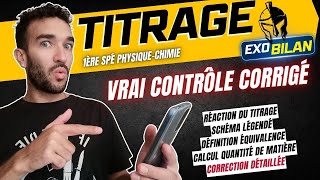 1ERE SPÉ PHYSIQUE CHIMIE TITRAGE  VRAI EXO DE CONTROLE CORRIGÉ 🎯 LE LUGOL ANTISEPTIQUE 🔥🔥 [upl. by Amaryllis134]