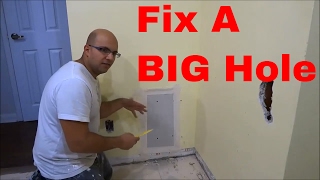 How To Fix A BIG Hole In The Wall [upl. by Lunneta]