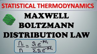 THE BOLTZMANN DISTRIBUTION LAW  MAXWELL BOLTZAMNN DISTRIBUTION LAW  STATISTICAL THERMODYNAMICS [upl. by Nylissej]