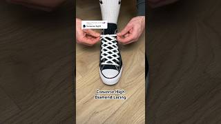 How to Lace Converse High Tops Diamond Lacing Method 🤩 [upl. by Goto]