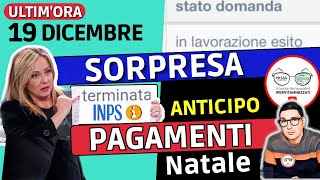 SUPER ANTICIPO⚠️ INPS SORPRESA 19 DICEMBRE 2023  UFFICIALE LAVORAZIONE RDC NATALE DATE PAGAMENTI ❗ [upl. by Nordek]