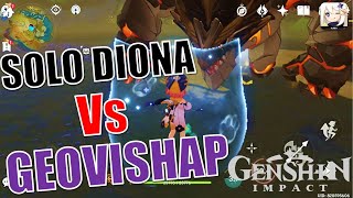 Solo DIONA Vs Primo Geovishap  Best Diona Build  Genshin Impact [upl. by Ihcekn95]