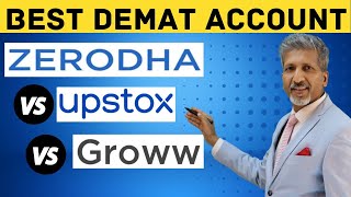 Zerodha Vs Upstox Vs Groww  Best Demat Account  Anurag Aggarwal [upl. by Neumann]