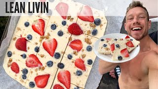 BERRY LEAN FROZEN YOGURT BARS  LEANSQUAD [upl. by Aihsemat805]