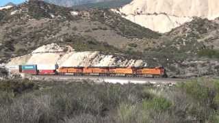 BNSF 7402 Loses a traction motor climbing Cajon near Mormon Rock [upl. by Lladnew]