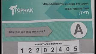 Toprak Yayınları Türkiye Geneli TYT Denemesi Matematik Çözümleri [upl. by Bedad376]