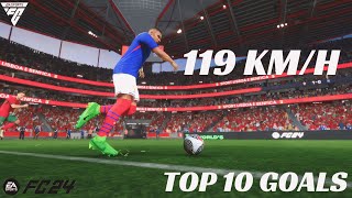 FC 24  TOP 10 POWER SHOT GOALS 2  PC HD [upl. by Albin]