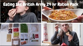 Eating like a British Soldier for 24 hours MRE field ration pack [upl. by Jennifer]